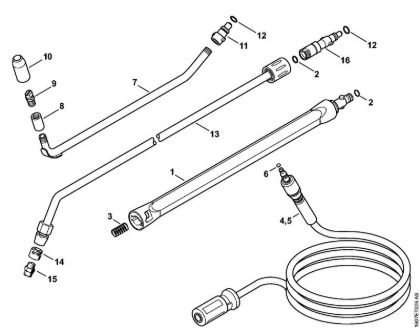 Elektricni visokotlacni cistilnik (RE) RE 163 Brizgalna cev, visokotlacna cev   06/2019 della Marca Stihl