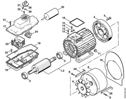 Elektricni visokotlacni cistilnik (RE) RE 270 K Elektromotor, ohišje stikala della Marca Stihl