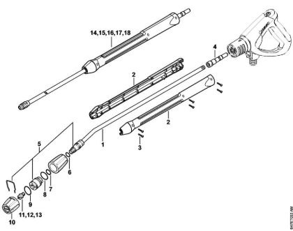 Elektricni visokotlacni cistilnik (RE) RE 272 PLUS Brizgalna cev della Marca Stihl