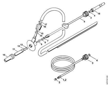 Elektricni visokotlacni cistilnik (RE) RE 281 PLUS Komplet za cišcenje cevi, naprava za mokro peskanje (40.2009) della Marca Stihl