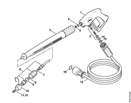 Elektricni visokotlacni cistilnik (RE) RE 281 PLUS Pištola, brizgalna cev (40.2009) della Marca Stihl