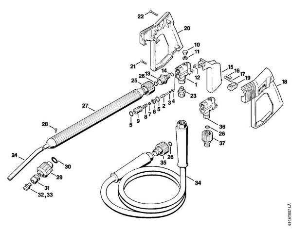Elektricni visokotlacni cistilnik (RE) RE 330 K Pištola, brizgalna cev della Marca Stihl
