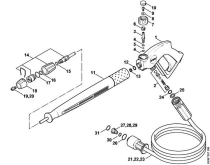 Elektricni visokotlacni cistilnik (RE) RE 360 K PLUS Pištola, brizgalna cev della Marca Stihl