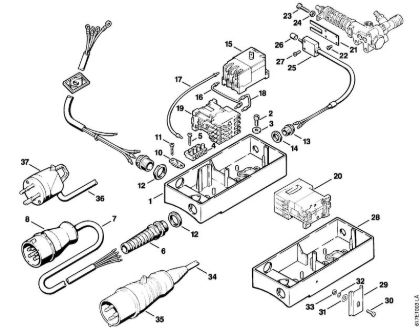 Elektricni visokotlacni cistilnik (RE) RE 400 K Stikalo RE 400 K, RE 401 K della Marca Stihl