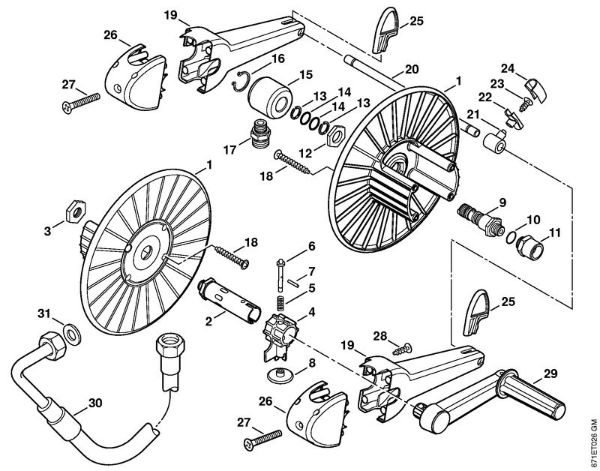 Elektricni visokotlacni cistilnik (RE) RE 461 PLUS Navijalni boben cevi della Marca Stihl