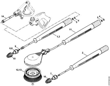 Elektricni visokotlacni cistilnik (RE) RE 461 PLUS Vrtljiva šoba, rotacijska krtaca (40.2009) della Marca Stihl