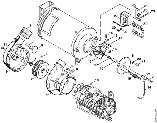 Elektricni visokotlacni cistilnik (RE) RE 520 W Gorilnik della Marca Stihl