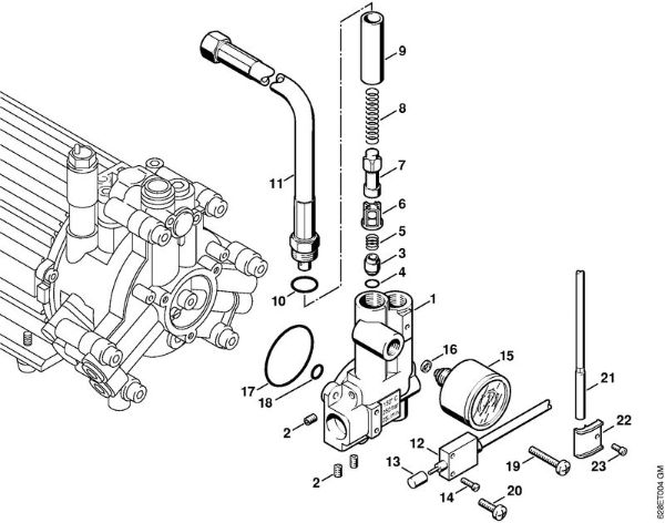 Elektricni visokotlacni cistilnik (RE) RE 530 W Varnostni blok della Marca Stihl