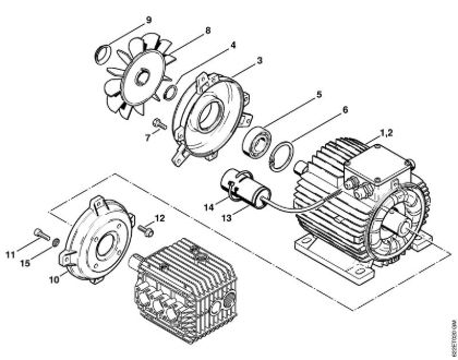 Elektricni visokotlacni cistilnik (RE) RE 550 W Elektromotor della Marca Stihl