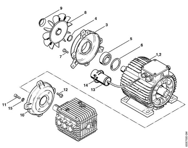 Elektricni visokotlacni cistilnik (RE) RE 580 W Elektromotor della Marca Stihl