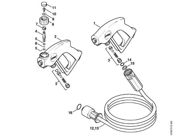 Elektricni visokotlacni cistilnik (RE) RE 581 Pištola, visokotlacna cev della Marca Stihl