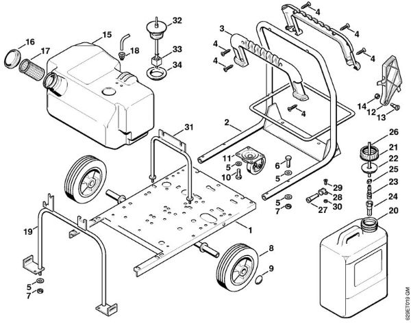 Elektricni visokotlacni cistilnik (RE) RE 630 W Vozicek della Marca Stihl