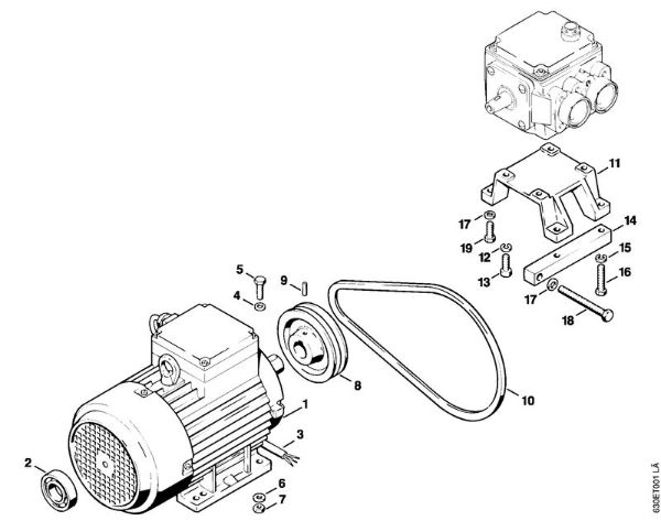 Elektricni visokotlacni cistilnik (RE) RE 640 W Elektromotor   X 22 947 954 (36.95) della Marca Stihl