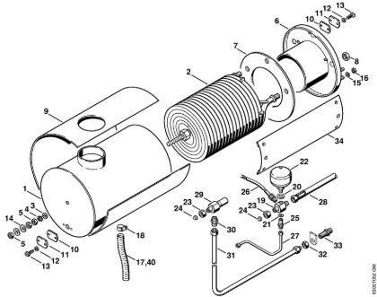 Elektricni visokotlacni cistilnik (RE) RE 640 W Izmenjevalnik toplote   X 35 800 836 della Marca Stihl