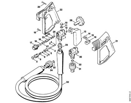 Elektricni visokotlacni cistilnik (RE) RE 640 W Pištola della Marca Stihl