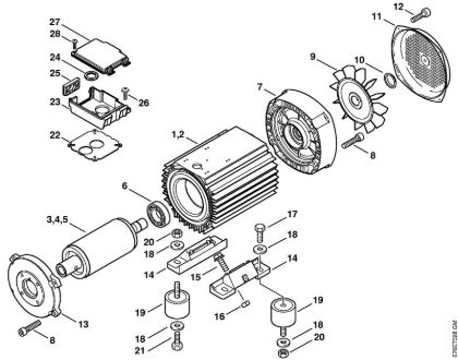 Elektricni visokotlacni cistilnik (RE) RE 661 PLUS Elektromotor della Marca Stihl