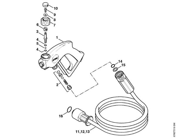 Elektricni visokotlacni cistilnik (RE) RE 661 PLUS Pištola, visokotlacna cev (40.2009) della Marca Stihl