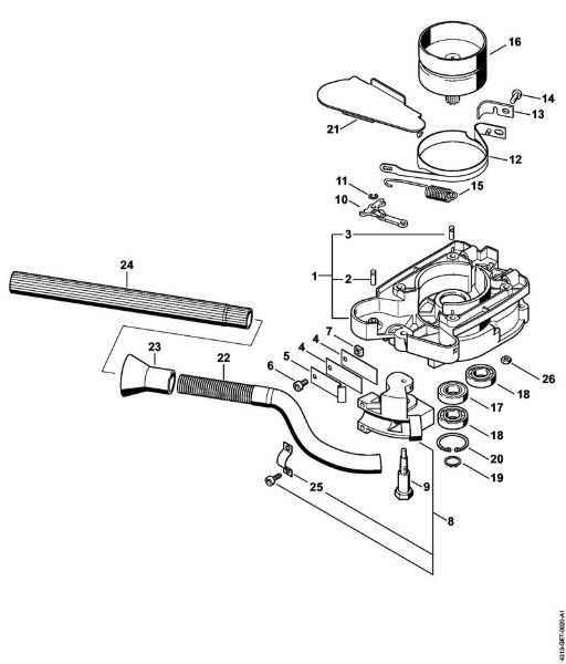BT 121 BT 121 Ohišje sklopke, naprava za zaviranje della Marca Stihl