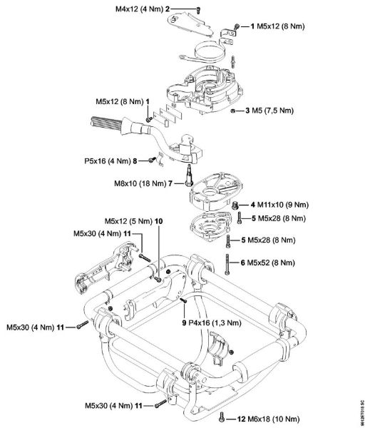 BT 130 BT 130 Pritezni momenti della Marca Stihl