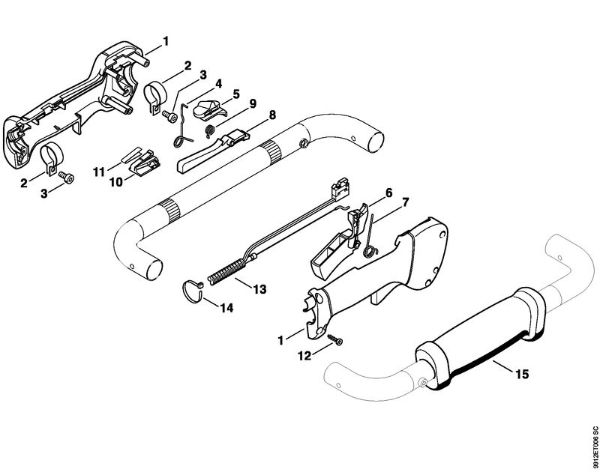 BT 130 BT 130-Z Upravljalni rocaj della Marca Stihl