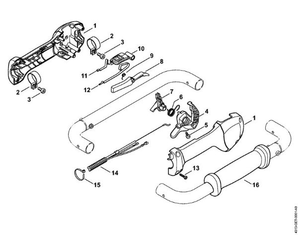 BT 131 BT 131 Upravljalni rocaj della Marca Stihl