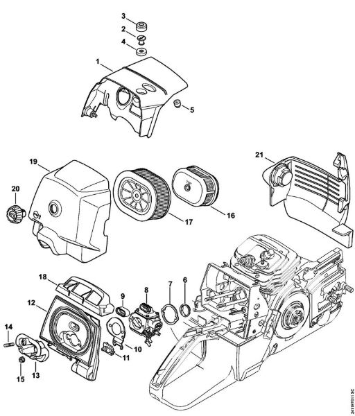 GS 461 GS 461 Pokrov, dovod zraka della Marca Stihl
