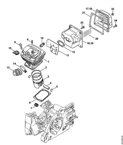 GS 461 GS 461 Valj, dušilec zvoka della Marca Stihl