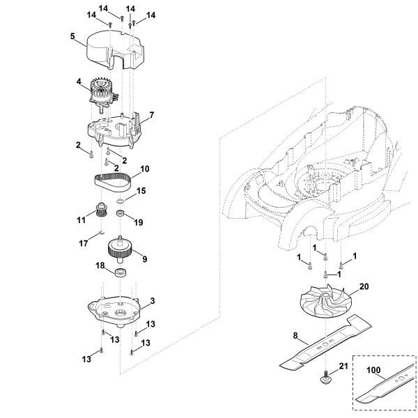 Slika D - Motor, nož MA 339.0