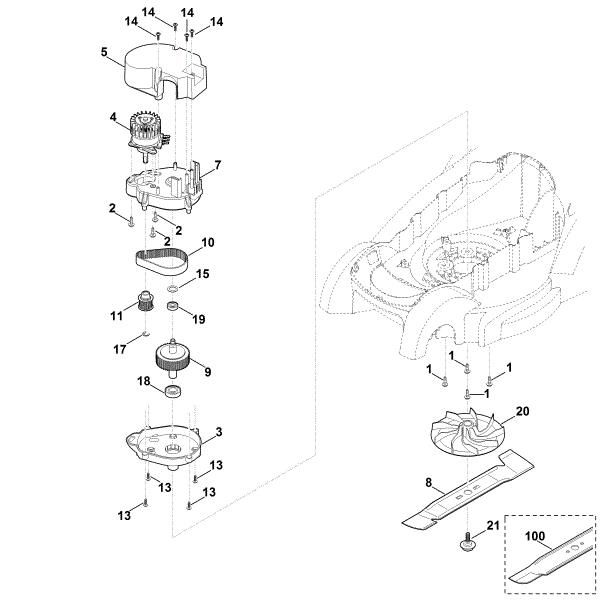 Slika E - Motor, nož MA 339.0 C