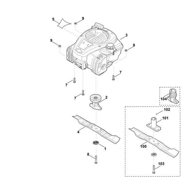 Slika D - Motor, nož MB 248.3