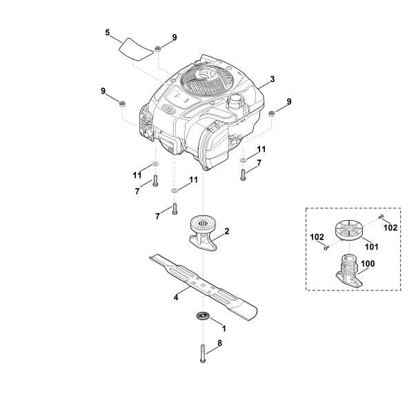 Slika D - Motor, nož MB 253.1 T