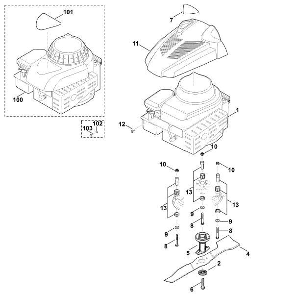 Slika D - Motor, nož MB 3.0 RTX