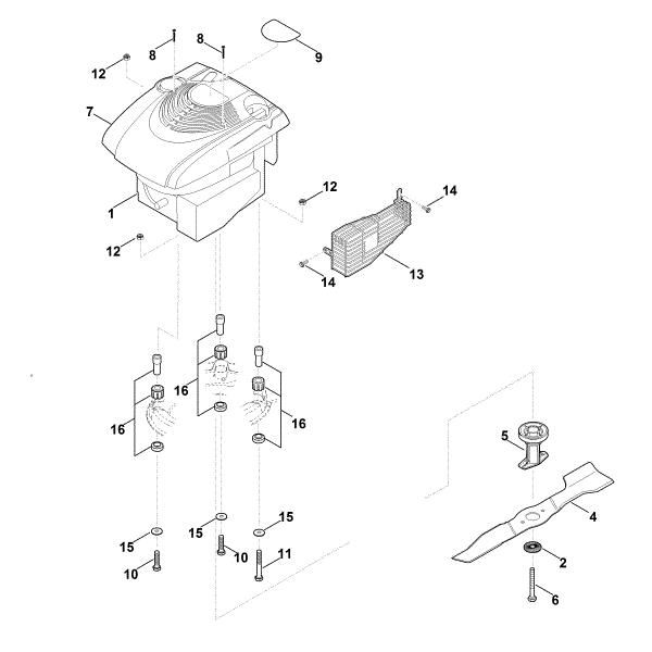Slika D - Motor, nož MB 3.1 RT