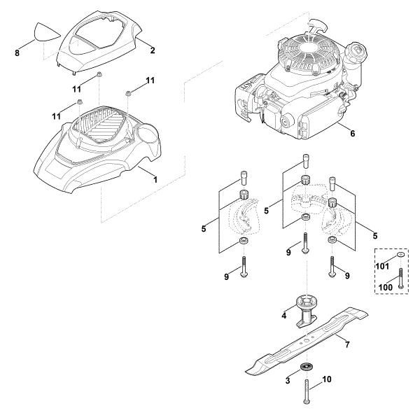 Slika E - Motor, nož MB 4.0 RT