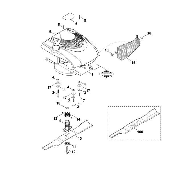 Slika D - Motor, nož MB 448.0 T