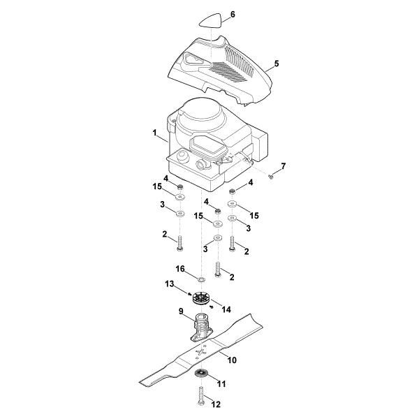 Slika D - Motor, nož MB 448.0 TX