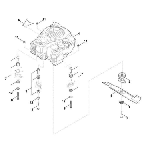 Slika D - Motor, nož MB 448.1 PT