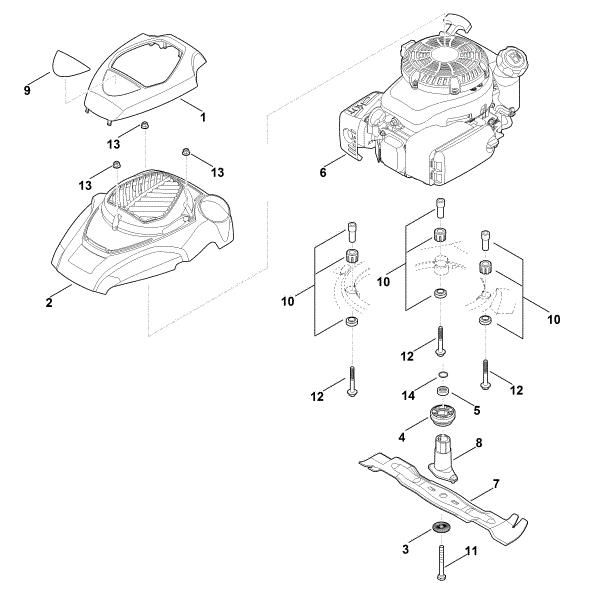Slika F - Motor, nož MB 655.3 V