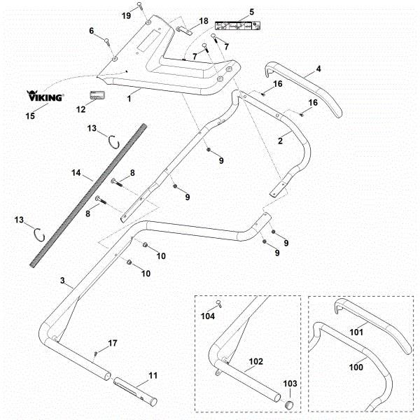 Slika B - Spodnji del krmila MB 756.0 YC