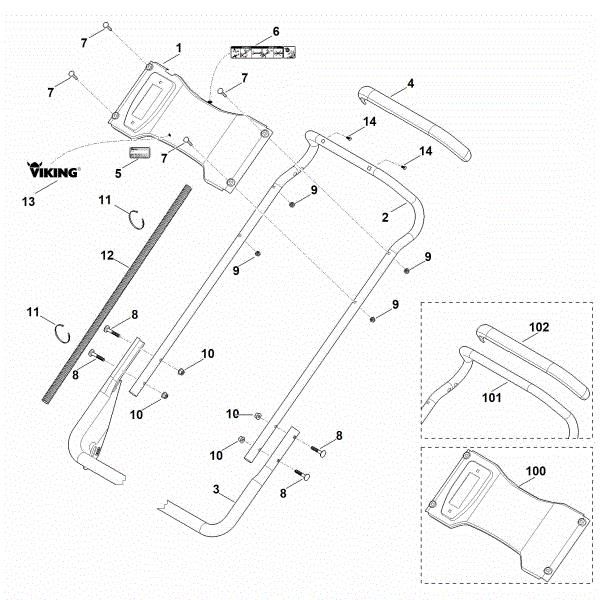 Slika B - Spodnji del krmila MB 756.0 YS
