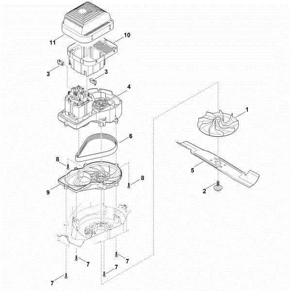 Slika D - Motor, nož ME 443.1 C