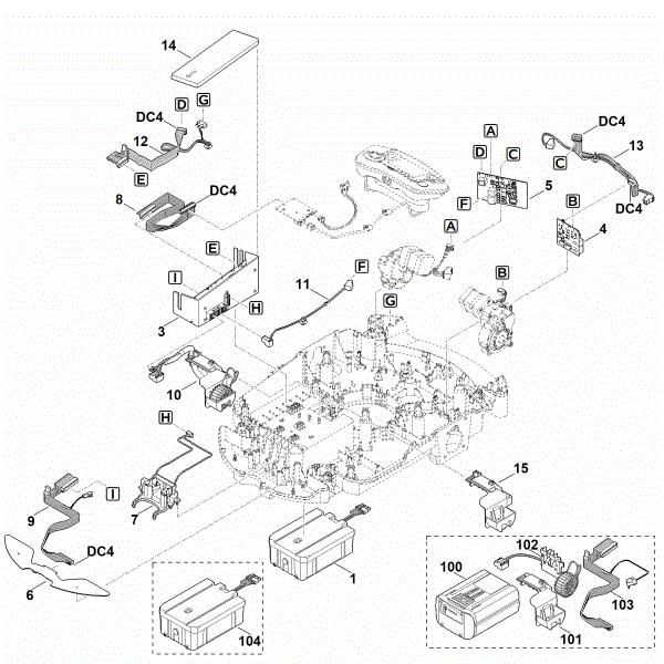 Slika E - Elektricni deli MI 632.0