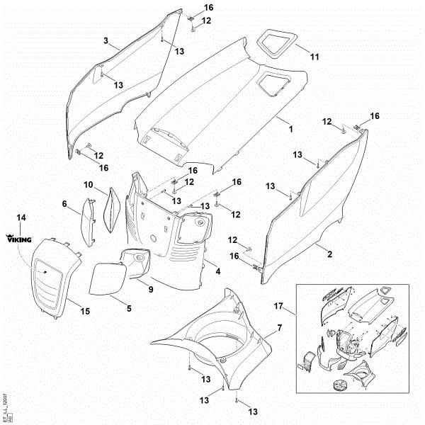 Slika D - Pokrov motorja MT 4112.0 SZ