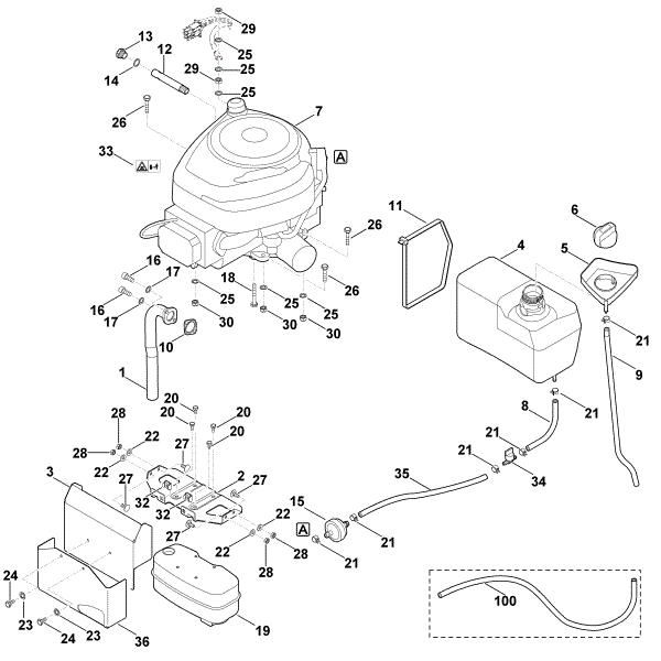 Slika I - Motor, rezervoar MT 5097.0