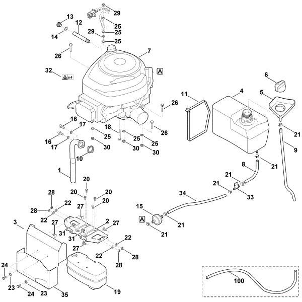 Slika I - Motor, rezervoar MT 5097.0 G