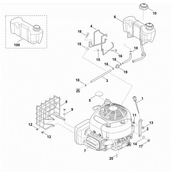 Slika C - Motor, rezervoar GB 460.1 C
