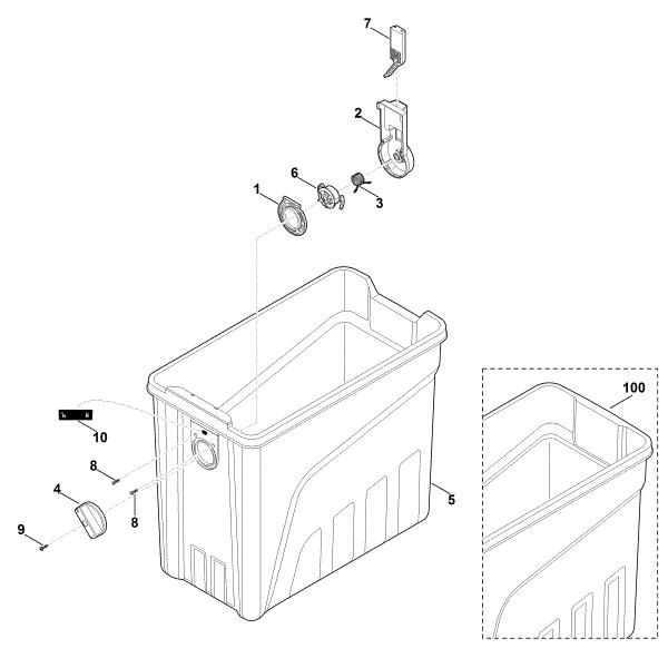 Slika E - Zbiralna posoda za zdrobljeni material GE 140.0 L