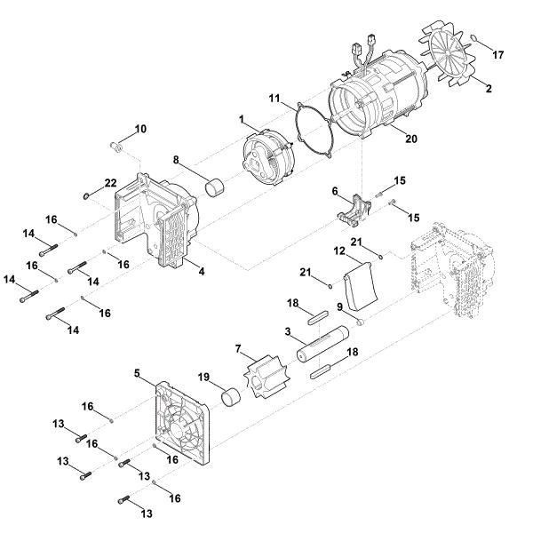 Slika E - Motor, rezalno orodje GE 35.2 L