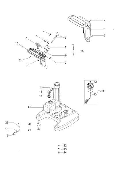 Fuel tank and handle WP 300 (Euro 2) Water pump