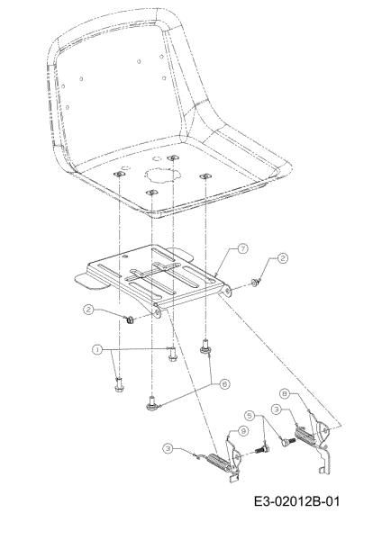 Seat support KROSSER 92/16 H Cat. 2010 Garden tractor